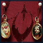 Medallitas Cristo y Virgen